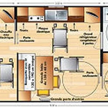 Mobil-home 6 Pers Avec Terrasse Et Accès Pmr - Api-1-52-323 *